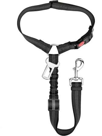 1pc Retractable Dog Car Harness, Adjustable 3-In-1 Pets Car Seat Belt With Elastic Bungee Buffer, Durable Heavy Duty Car Leash Safety Restraint For Dogs