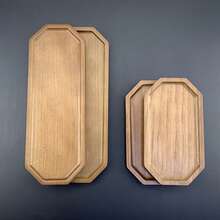 Tavă decorativă elegantă din lemn, suport pentru lumânări în stil rustic, tavă centrală pentru piesă, potrivită pentru bucătărie și sufragerie