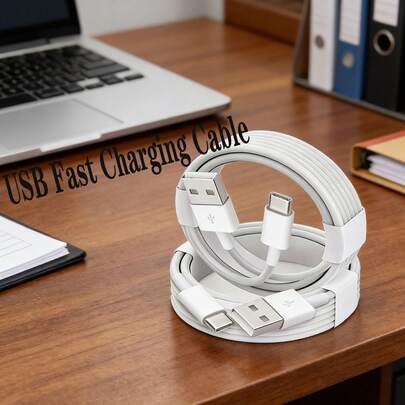 1/2 piezas Cable de datos de carga rápida de 6.6FT/200cm, cable de transferencia de datos de alta eficiencia y carga rápida compatible con iPhone 17/16 Pro Max/16 Pro/16 Plus/16/15, iPad, Series, portátil