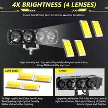 2-Piece Auxiliary Headlights, 5 LED Modes, With Flash Switch, For Cars And Motorcycles - A - View 2