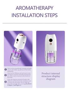 1 件装自动香薰机，可壁挂或桌面放置，自动定时喷雾，彩色氛围灯，ABS 材质，USB 香薰机（USB 可充电） - 彩色 - 查看 8