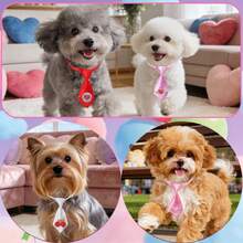 1/10 Peças Gravata de Estimação Enfeitada com Strass de Cetim, Design Fofo de Asa de Borboleta, Flor e Amor, Acessório Universal para Gatos e Cães em Ocasiões Especiais, Acessórios Fofos e Divertidos para Passeios Diários e Fotografia, Dia dos Namorados, Casamento, Festa de Aniversário, Moda de Estimação, Acessórios, Acessórios para Filhotes, Itens para Cães e Gatos