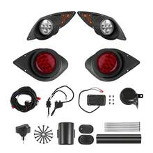 Golf Cart Light Kit, 12 Volt, Street Legal LED Headlight And Taillight Kit With Wiring Harness, Turn Signals, Hazard Light, Switch Horn, Brake Pad, Zip Ties, ABS Housing, For Yam Aha G29 2007-Up - For  G29 2007-up - View 8
