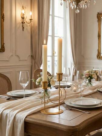 1件套罗摩烛台 现代餐桌创意罗摩装饰烛台 婚礼派对家居装饰 烛光晚餐装饰 星星、月亮、灯笼