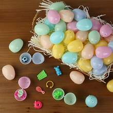 20个/50个/100个/36个/72个/108个装可填充复活节彩蛋，彩色复活节彩蛋，塑料彩蛋，空复活节彩蛋，塑料复活节彩蛋，可填充，复活节彩蛋，生日复活节彩蛋 - 多色 - 查看 6