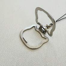 金属折叠指环手持手机支架，带可调节挂绳 - 锌合金桌面手机支架，便携装饰设计，握感舒适，时尚猫咪手机链，独特手机配件，时尚手机挂件，合金质感便携式手机支架，带挂绳，适合女性使用。兼容、安卓手机，生日礼物，送给家人、朋友的礼物，生日手机支架，手机配件，承重力强。 - 彩色 - 查看 7