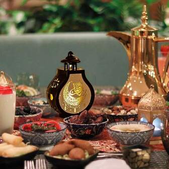 1PC Elegant Eid Decor - Pear Shaped LED Candle Lantern With Warm Glow For Ramadan Night, Dining Table Centerpiece & Bedroom Decoration