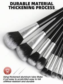 45PCS Makeup Tools Set Including:22PCS Makeup Brush Set+1pc Makeup Brush Cleaning Tools+1pc Flannelette Bag+1pc Multi-Functional Zipper Toiletry And Cosmetic Bag Waterproof+1pc Hairband+2PCS Facial Cleansing Sponges+4PCS Triangle Powder Puffs+6PCS Makeup Sponges+4PCS Mini Makeup Sponges+3PCS Mini Air Cushion Powder Puffs,Beginner-Friendly | Travel-Ready & Gift-Ready | Perfect For Newbies/Her,Giveaways,Professional Makeup Brushes,Complete Makeup Set - Multicolor - View 3