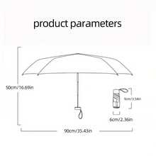 黑色迷你平柄手动伞，1把，可折叠，晴雨两用，小巧便携，男女通用，适合妇女节、旅行、婚礼回礼、Y2K风格、卧室、汽车配件、厨房装饰等场合。 - 查看 9