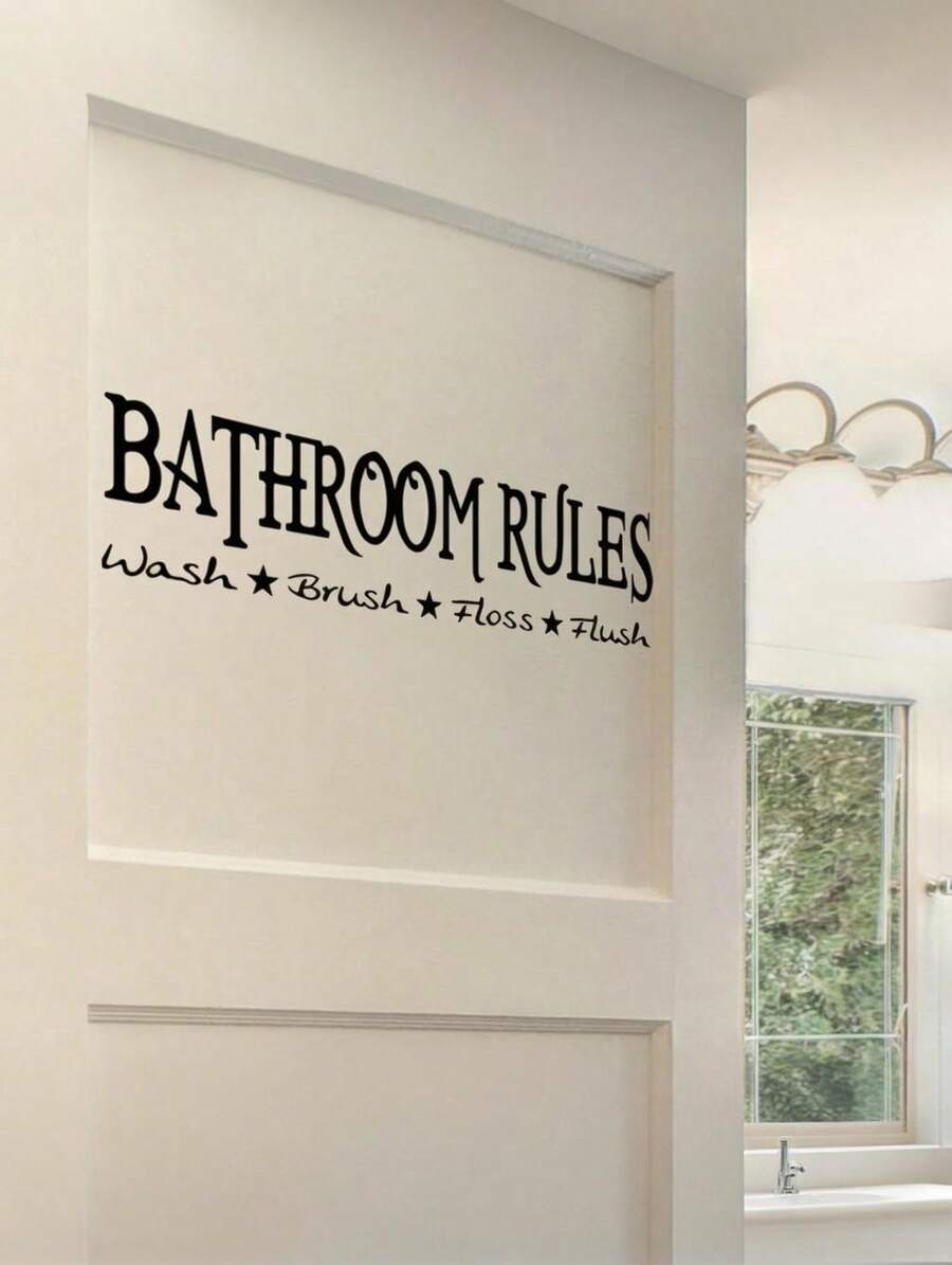 Brodark 浴室墙贴，卧室房间装饰墙贴，浴室自粘墙贴，洗手间墙贴