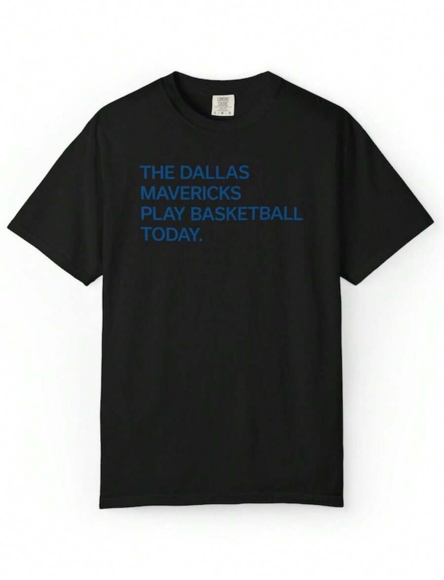 Dallas Mavericks Basketball T-Shirt - The Dallas Mavericks Play Basketball Today. - Black - View 1