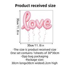1pc Valentine's Day Window Sticker - Pink Heart Balloon Decor Set, Self-Adhesive Glass Window & Store Decoration, Romantic Store Display Window Decal - Pink Heart Balloon Background, Suitable For Valentine's Day Display And Store Decoration, "I Love You" Window Sticker - Cute Pink Balloon Design, Removable Bedroom Decor, Romantic Couple Gift - Multicolor - View 2