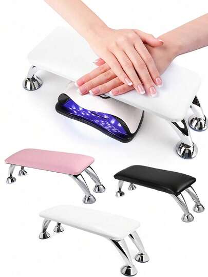 Large Size Armrest Manicure Pad, Super Soft Leather Hand Rest Cushion, Suitable For Finger & Toe Nails, Removable Manicure Tool Accessory, Professional Nail Salon Hand Pillow Stand