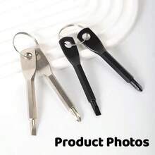 1件套迷你便携螺丝刀套装，带钥匙扣 - 可调节金属口袋工具套装，适合露营使用，多功能迷你扳手钥匙扣 - 汽车、自行车、摩托车维修通用工具 - 创意男士礼物，适合父亲节、情人节、斋月、复活节、家居用品、户外用品 - 彩色 - 查看 11