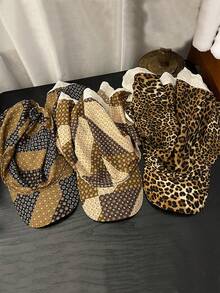 1 件男女通用速干豹纹钻石蕾丝帽檐帽头饰头巾围巾面罩，多功能户外防紫外线颈套，适合徒步旅行、骑自行车、休闲、海滩、日常使用