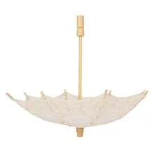 Paraguas de Encaje Nupcial Accesorio de Fotografía Paraguas de Boda de Encaje Hecho a Mano Retro Sombrilla para Novia Paraguas de Moda de Algodón Paraguas de Decoración con Mango Beige small - como en la foto - Ver 7