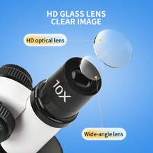 300X/600X/1200X Magnification Children's Microscope Science Experiment Kit, LED Illumination, STEM Educational Science Toy, Suitable For Boys And Girls 6+ Years Old, Fun Birthday/Children's Day Gift - Multicolor - View 2