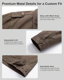 Men's Cotton Lightweight Coats Canvas Field Work Bomber Casual Stylish Fall Spring OuterwearChristmas XG32 - 卡其色 - 查看 8