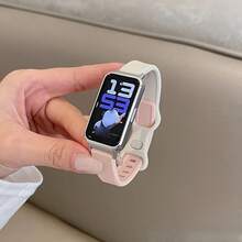 硅胶蝴蝶扣表带，兼容华为手环10/9/8，NFC版本通用，双色多巴胺表带，快拆设计方便调节，时尚智能运动手表替换配件，女士可爱户外腕带