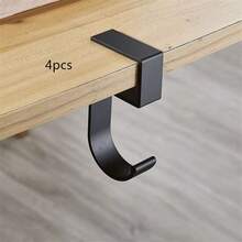 2个/4个五角形桌面边缘挂钩，办公学生背包挂钩，可拆卸桌面侧边收纳挂钩，便携式多功能挂钩 - 彩色 - 查看 14