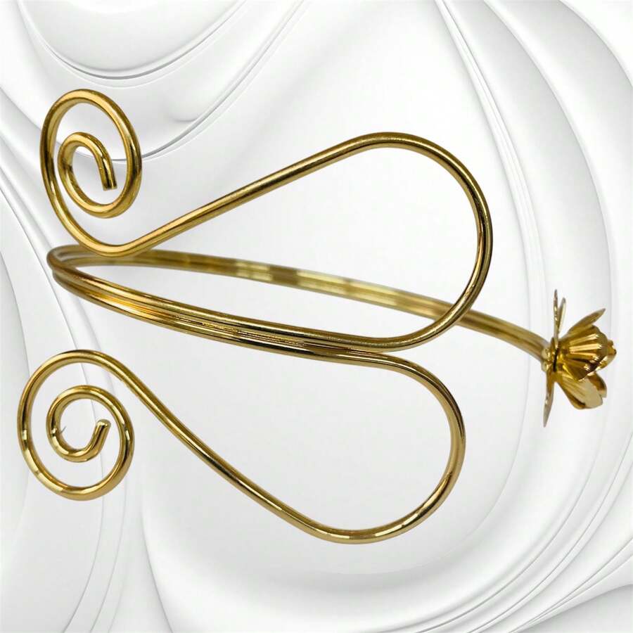 Gold Plated Forearm Bracelet - 金色06 - 查看 1