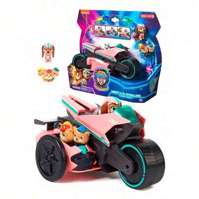 Spin Master Paw Patrol The Mighty Movie Motorcycle Toy Vehicle With Mighty Pups Liberty & Junior Patroller