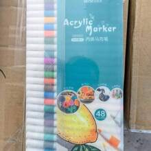 80/60/48/36/24/12 Colors Acrylic Paint Markers, DIY Art Graffiti Pens, Colored Marker Set, Opaque Waterproof Large Capacity Colored Pens, Perfect Gift For Halloween, Christmas, Back To School