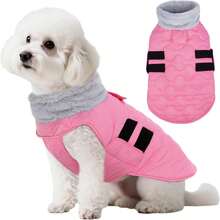 Dog Coat, Waterproof Vest For Small, Medium And Large Dogs In Winter, With Leash Hole, Suitable For Yorkshire Terrier, Beagle, Labrador And Other Breeds As Warm Snow Jacket - Pink - View 9