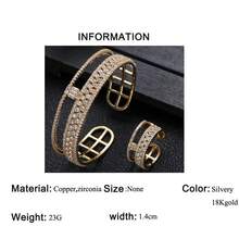 1 Set Double Circle Design Ring & Bracelet Set, Luxurious & Elegant, Suitable For Various Hand Sizes, Perfect For Dates And Parties - Multicolor - View 10