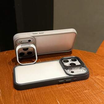 1pc Skin-Friendly Hidden Stand Phone Case, Minimalist Luxury Style, Compatible With IPhone 17 Pro Max/16 Pro Max/15 Pro Max/11/13/15/16