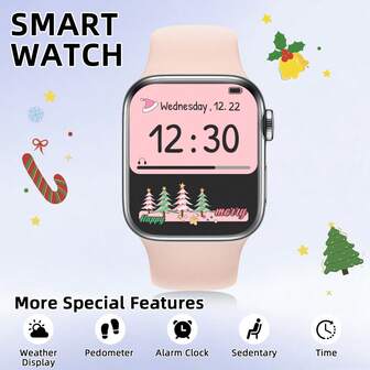 MONTRE CONNECTÉE Pour Hommes et Femmes, Écran de 1,83 pouces, Écran haute définition qui ne fatigue pas les yeux, Prend en charge le Bluetooth, Podomètre, Calculatrice, Mode Sport, Bracelet multi-couleurs