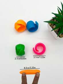 4pcs Cross Stitch Silicone Clips, Cross Stitch Tools, Fabric/Thread Spool Clips, Shuttle Thread Clips To Prevent Thread Slippage - Multicolor - View 5