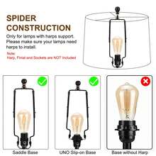 مصباح مكتب بغطاء أسطواني، غطاء مصباح كتان متوسط الحجم سهل التركيب، مناسب لمصابيح المكتب والأرضية