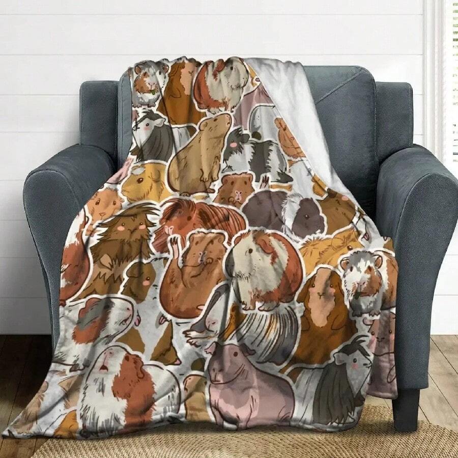 Grogu W-Warss Baby Yodas Flannel Blanket Soft Throw Blanket For Couch Bed Decorative Fashion Bedspread Sofa Bed CoverGrogus W-Warss Film Baby Yodas Halloween Knitted Blankets Fleece Game S-Stars Super Soft Throw Blanket For Home Couch BedspreadGuinea Pigs Blanket Gifts Animals Flannel Throw Carpet Soft Warm Fuzzy Fluffy Plush Blankets For S Sofa Couch Bed TravelGuitar Fire Music 3D Printed Art Flannel Blanket For Beds Hiking Picnic Bedspread Throw Blanket Super Soft Lightweight BlanketGuitar Music Enthusiast Printed Blanket For Sofa Bed Travel Camping Living Room Office Conditioning Blanket - 白色 2 - 查看 1