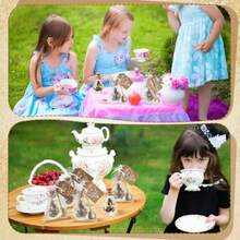 Set Tea Party Favors Glass Tea Jar Teaspoon Organza Bag Gift Tag Rope Wedding Gifts For Guests Wedding Party Favors Dried Flower Included - 如圖 - 查看 5