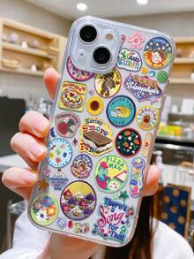 1 pieza Funda de teléfono a prueba de golpes y antihuellas con patrón de collage de comida linda, compatible con Galaxy/ 17/17 Pro/17 Pro Max, 16/16 Pro/16 Plus, 15/15 Pro Max/15 Pro, 11/12/13/14 Pro Max, 11 Pro/11 Pro Max, 12 Pro/12 Pro Max, 13 Pro/13 Pro Max, 14 Pro/14 Pro Max, carcasa suave, diseño creativo de alta gama - Multicolor - Ver 1
