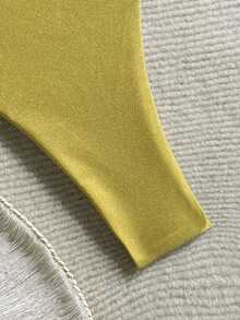 LUCKY HOLIDAY 2026春夏新款女士两件套泳衣，亮面面料，可拆卸衬垫文胸，钢圈设计，时尚性感夏季沙滩比基尼，适合海滩度假 - 青綠色 - 查看 7