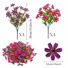 4/8pcs Artificial Flowers, Outdoor Decor - Vibrant Mixed Color Silk-Like Flowers, UV-Resistant, Long-Lasting, Suitable For Garden, Patio, Porch, Windowsill, Home Office, Dining Table, Indoor/Outdoor Decor, Valentine's Day Gift - Multicolor - View 15