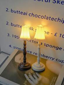 1个复古迷你台灯，复古小夜灯，卧室床头灯，装饰桌面配件，理想礼物 - 彩色 - 查看 11