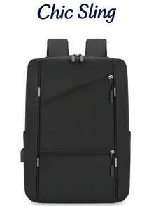 SHILAN Oxford Fabric Waterproof Business Backpack Men's Backpack Couples Student School Bag Three Pieces Laptop Backpack Travel Bag - Black - View 4