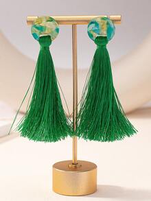 1 Pair Handmade Minimalist Tassel Earrings, Versatile For Women, Suitable For Holidays, Daily Wear, Parties, Weddings, Great As Gifts