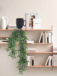 1pc 70.86 Inch Artificial Eucalyptus Wreath With White Flowers, Silver Dollar Eucalyptus Leaves And Gypsophila Floral Vines, Artificial Green Leaf Vines, Suitable For Couple Dates, Home Decor, Porch, All Season Celebrations, Wedding Backdrops, Party Walls, Fireplace Mantels, Decorative Hanging Greenery - Eucalyptus Leaf Cane - View 10