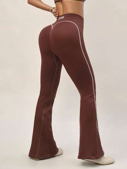 Women's High Waist Letter Print Casual Versatile Daily Fitness Outdoor Sports Leggings