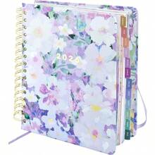 MANOA® Agenda 2026 VIOLETA Semana Vista - Medidas A5+ 19 x 22 cm - 210 Paginas - Incluye separadores mensuales (Solo Agenda sin stickers) - Pegatinas de agendas individuales - Ver 2