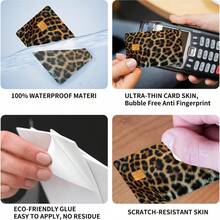 1 miếng dán thẻ tín dụng họa tiết da báo giả, nhãn dán tự dán cao cấp, giống như các blogger trang điểm, vật dụng không thể thiếu cho những người yêu thích họa tiết da báo, dùng để trang trí thẻ đi lại, thẻ sinh viên, thẻ tín dụng (tự dính) - Nhiều màu - Xem 6