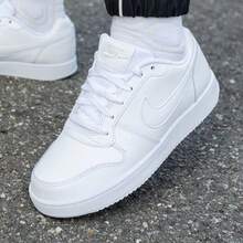 Nike男鞋新款EBERNON LOW復古籃球風低筒運動休閒鞋板鞋AQ1775-100 - 白色 - 查看 3