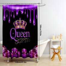 1pc/4pcs Valentine's Day Luxury Queen Style! Red Rose High Heel Shower Curtain Set, Includes 12 Hooks, Non-Slip Bath Mat, U-Shaped Toilet Seat Cover, Machine Washable, Artistic Design, Suitable For All Seasons, Valentine's Day Shower Curtain, Bathroom Decor - Multicolor - View 23
