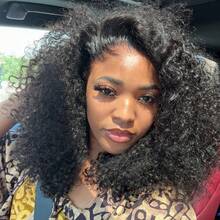 42 Inch Kinky Curly Lace Front Wigs Human Hair 13x4 Jerry Curly Wig Human Hair 200% Density Wet And Wavy Lace Front Wigs Human Hair Pre Plucked Deep Wave Wig For Women With Baby Hair - Natural Black - 查看 2