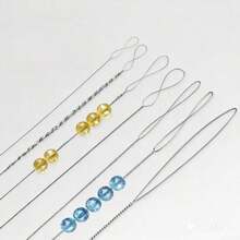 7pcs Stainless Steel Beading Needles Set, Suitable For Fine Beads, DIY Jewelry Making Tools, Durable And Flexible