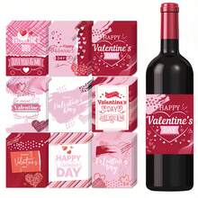 36 pezzi Adesivi decorativi per bottiglie per San Valentino, per decorare bottiglie per feste di San Valentino - Multicolore - Visualizzare 1